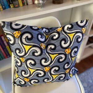 LC By JIDS African Inspired Blue waves- Blue, White, Yellow and Black